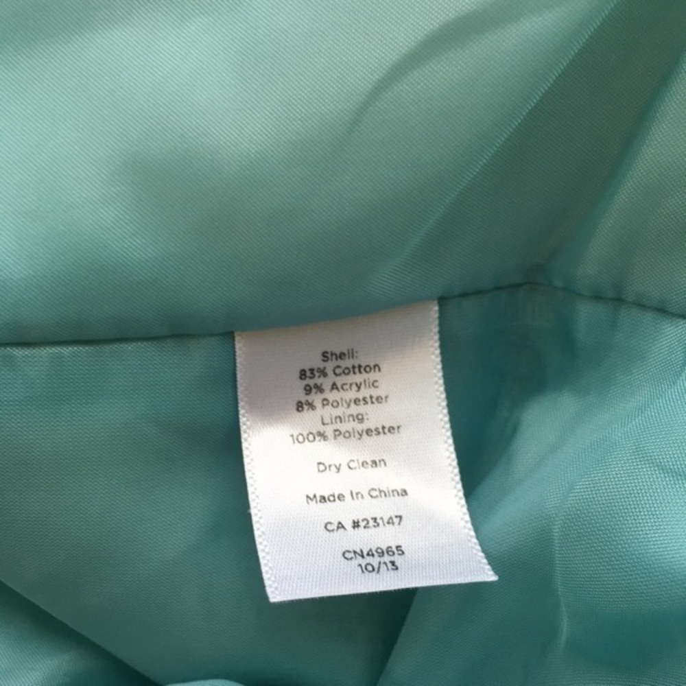 Talbots Bethany Aqua Shimmer Blazer - Picture 7 of 7